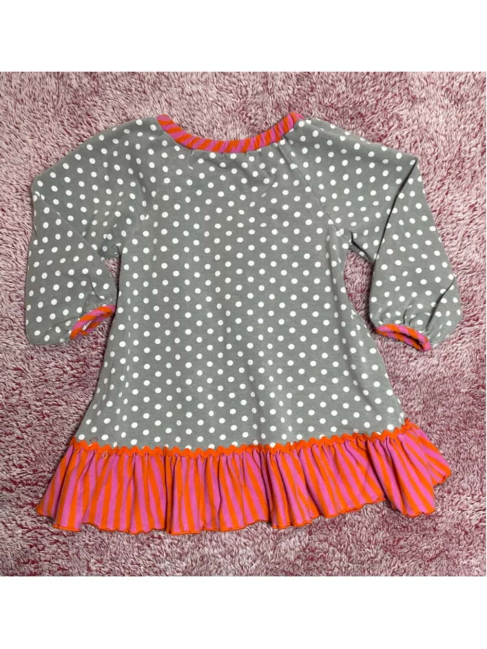 Girls Molly & Millie Casual Dress 2T Polka Dot ruffle dog boutique